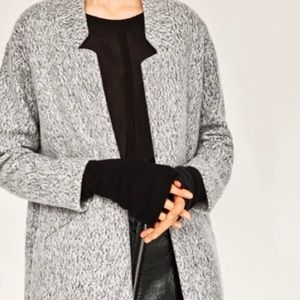 Zara Grey Marled Sweater Coat